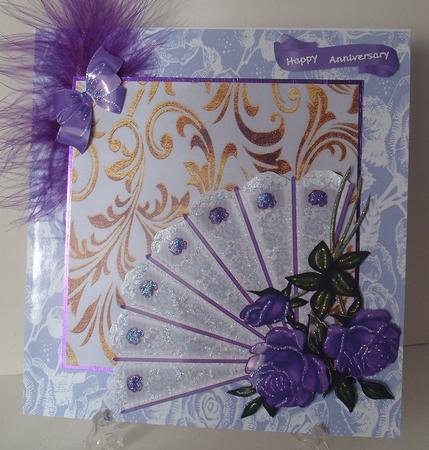 Vintage Rose A4 Backing Paper - Bright Shade by Michelle Sharpe