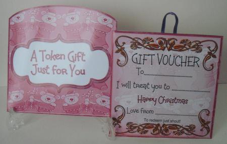 Treat Pink Teddy Blank Christmas Gift Pocket Mini Kit by Michelle Sharpe