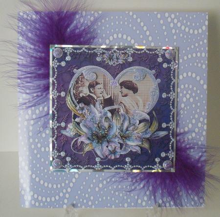 8 x 8 Inch Lily Cousin Heart Birthday Card Topper by Michelle Sharpe