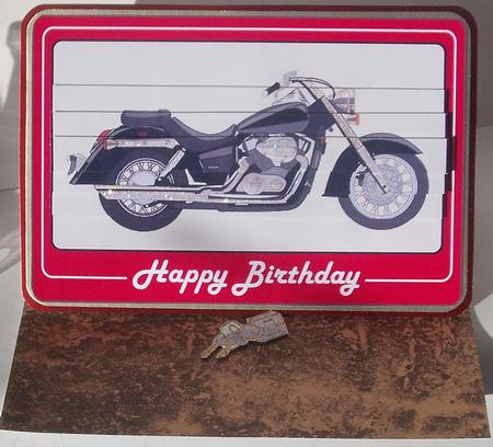 Motorbike Red Background by Michelle Sharpe