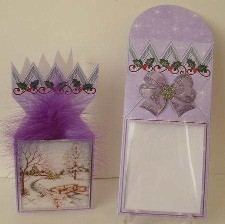 Snowscene Lilac Cracker Card & Envelope Mini Kit by Michelle Sharpe