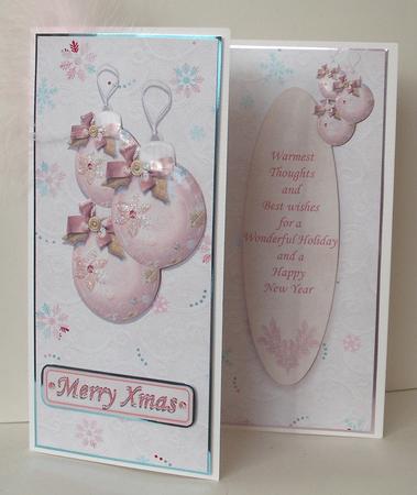 Bauble Christmas Card with Verse by Michelle Sharpe