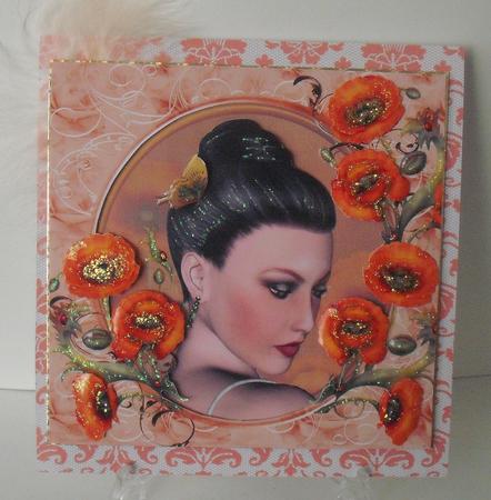 Poppy Framed Portrait of a Lady Mini Kit by Michelle Sharpe