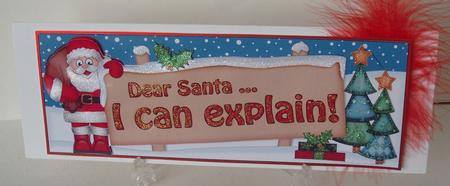 Xmas Santa I Can Explain! Signpost Lge Dl Easicut Decoupage by Michelle Sharpe