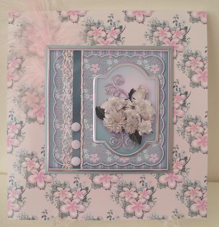 White Flowers, Lace and Pearls by Michelle Sharpe