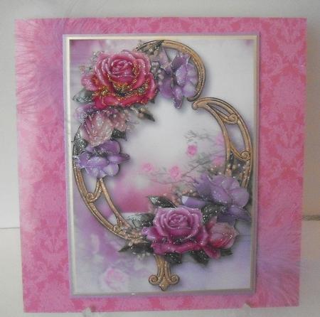 Gorgeous Belle Roses & Golden Frame by Michelle Sharpe