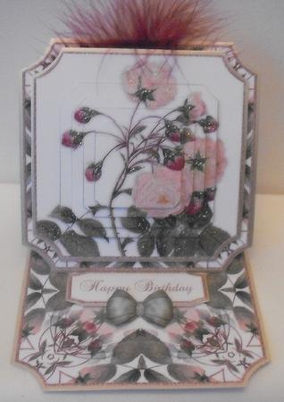 Beautiful Vintage Rose Easel Card Mini Kit by Michelle Sharpe