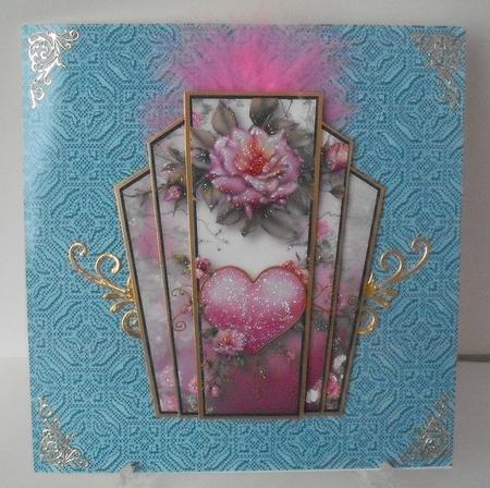 Dusky Teal Aztec Embossed A4 Backing Paper by Michelle Sharpe