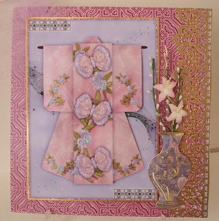Dusky Pink Aztec Embossed A4 Backing Paper by Michelle Sharpe