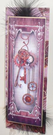 Vintage Plum Deep3 Big Blooms A4 Backing Paper by Michelle Sharpe