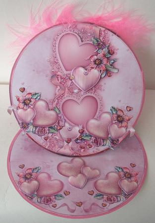 Hearts and Flowers Round Easel Card Mini Kit by Michelle Sharpe