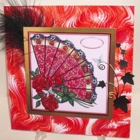 Fan and Roses by Michelle Sharpe