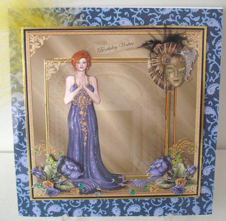 Blue Paisley Paper Insert 1 by Michelle Sharpe