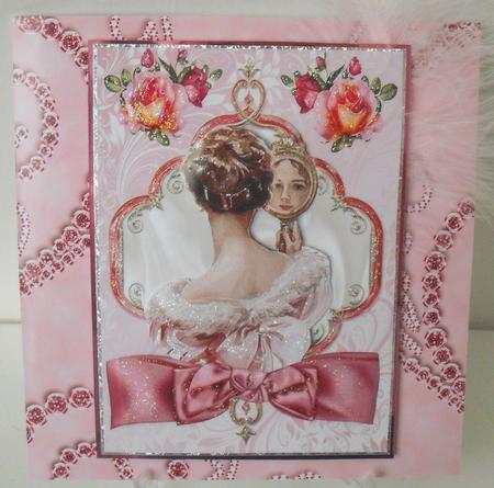 Beauty in the Mirror with Lady and Big Bow by Michelle Sharpe