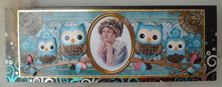 Blue Owls 21st Birthday Large Dl Decoupage Step by Step by Michelle Sharpe