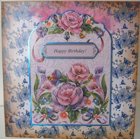 Card Topper & Pinky Flowers by Michelle Sharpe
