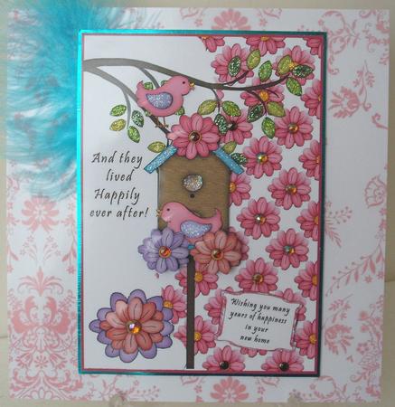 Pink Damask Paper Insert 1 by Michelle Sharpe