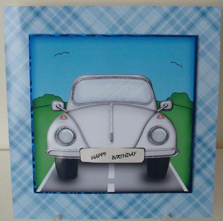 Fun Vw Beetle U Passed Circle Pyramage Topper by Michelle Sharpe