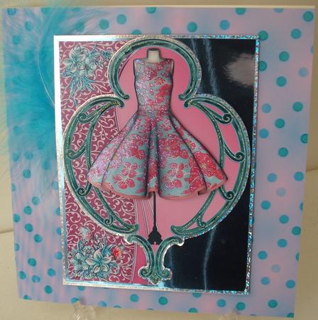 Happy Dots Backing, Pink-turquoise by Michelle Sharpe