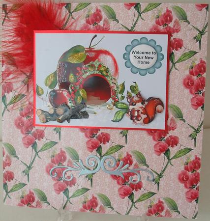 Sweet Peas on Fabric Backing Paper by Michelle Sharpe