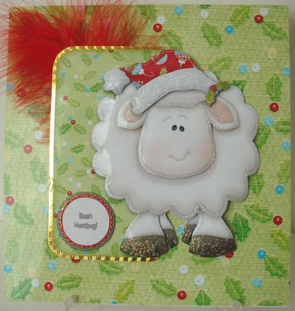 Christmas Greetings to Ewe Shaped Fold Card Kit by Michelle Sharpe