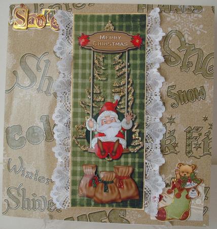 Large Dl Santa on Swing by Michelle Sharpe