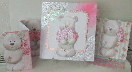 Bearing Flowers Shaped Tri Fold Card Kit by Michelle Sharpe
