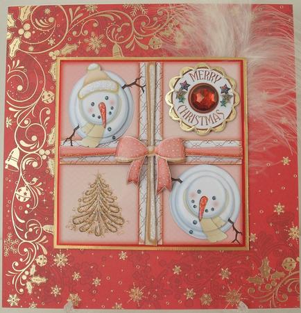 Peachy Snowman Ribbon Wrapped Gift Step by Step by Michelle Sharpe