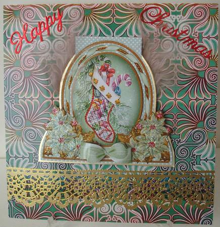 Christmas Stocking Special Large Oval Card Mini Kit by Michelle Sharpe