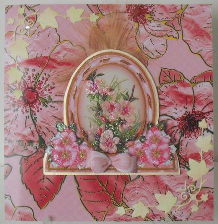 Pink Blossom Special Large Oval Card Mini Kit by Michelle Sharpe