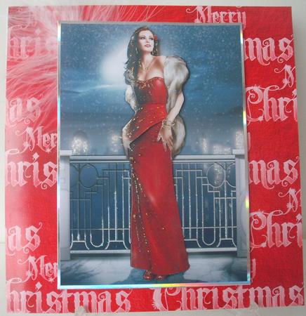 Art Deco Lady Pearl Christmas (red) by Michelle Sharpe