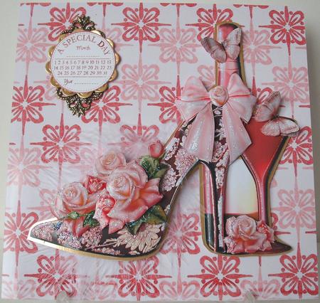 Champagne and Shoes Shaped Card Kit by Michelle Sharpe