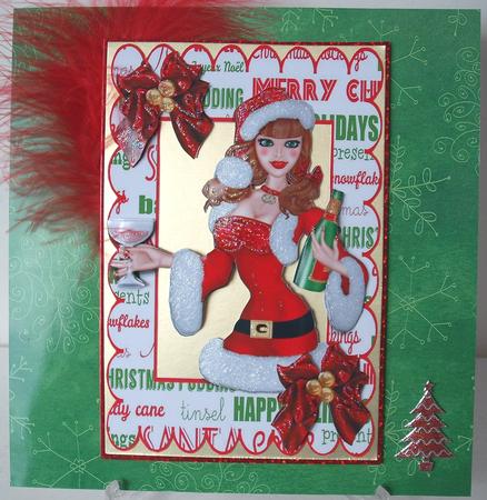 Santa Girl Celebrating Christmas by Michelle Sharpe