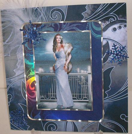 Art Deco Lady Pearl Christmas (lilac) by Michelle Sharpe