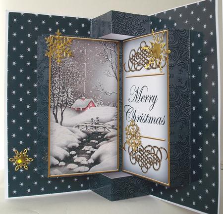 Winter Walk Double Fold 3D Card Mini Kit by Michelle Sharpe