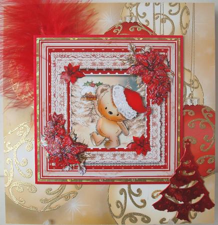 The Pudding Bear Card Front Kit by Michelle Sharpe