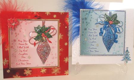 Christmas Bauble Card Toppers by Michelle Sharpe