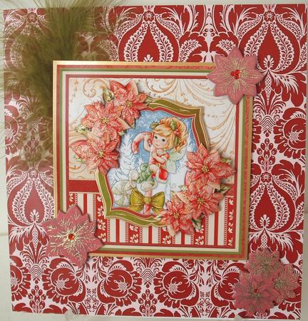 Christmas Candy Cane Fairy 8x8 Mini Kit with Decoupage by Michelle Sharpe