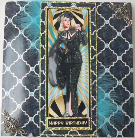 Art Deco Female Long Dl Quick Card by Michelle Sharpe