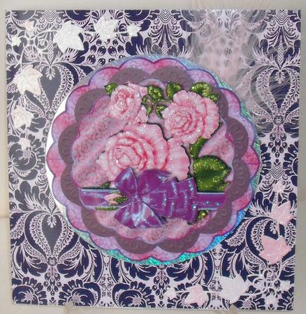 Over the Edge Rocker Roses and Pink Roses and Purple by Michelle Sharpe