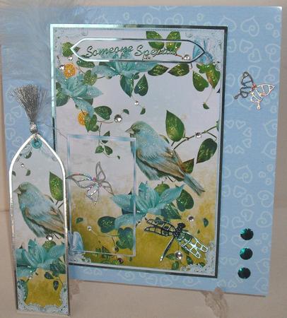 Blue Bird Bookmark Keepsake Card Sheet by Michelle Sharpe