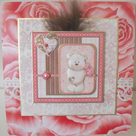 Roses for My Valentine Card with Decoupage by Michelle Sharpe