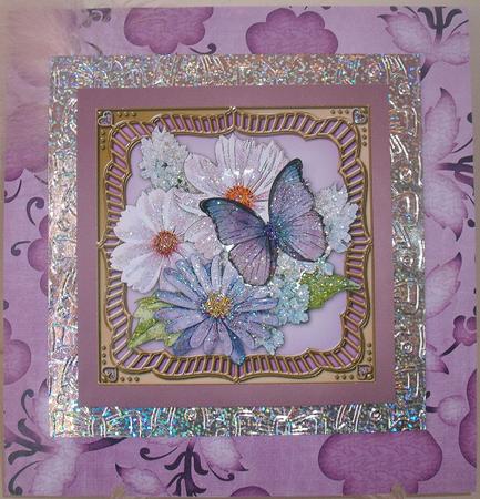 Butterfly Floral Round Edged Pyramage & Decoupage by Michelle Sharpe