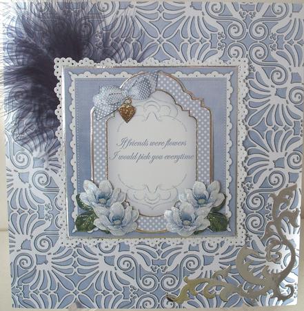 Blue Magnolia If Friends Fancy 7in Decoupage Topper by Michelle Sharpe