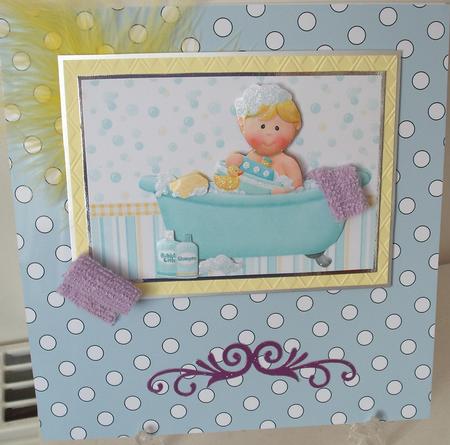 Bath Boy Birthday Topper & Decoupage by Michelle Sharpe