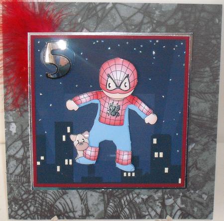 Spider Hero Card with Decoupage by Michelle Sharpe