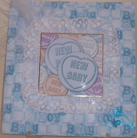 New Baby Sweet Heart Fan Pyramage Topper by Michelle Sharpe