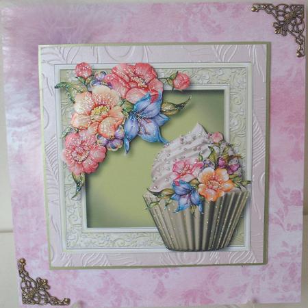 Fabulous Flora Cupcake 8x8 Quick Topper by Michelle Sharpe