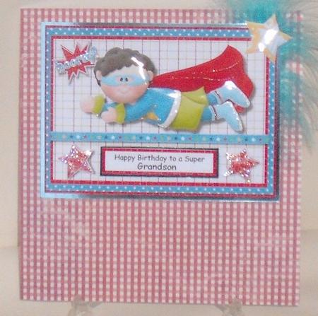 Happy Birthday to a Super Son 5 Various Sentiments Cardfront by Michelle Sharpe