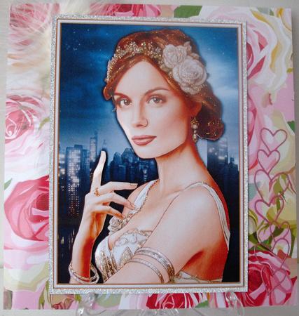 Rose Backing Background Pink by Michelle Sharpe